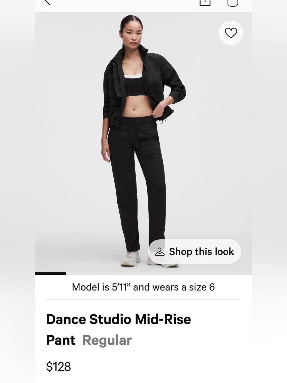 Black Mid-Rise women’s  Dance Studio Pants
